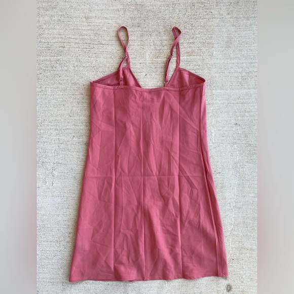 ASOS Pink Adjustable Spaghetti Strap Slip Dress, Size 4 - Picture 3 of 4